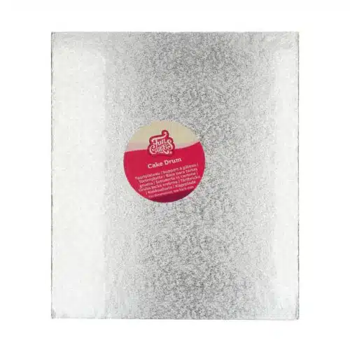Funcakes cake drum rechthoek 35,5 x 30,5 cm - zilver