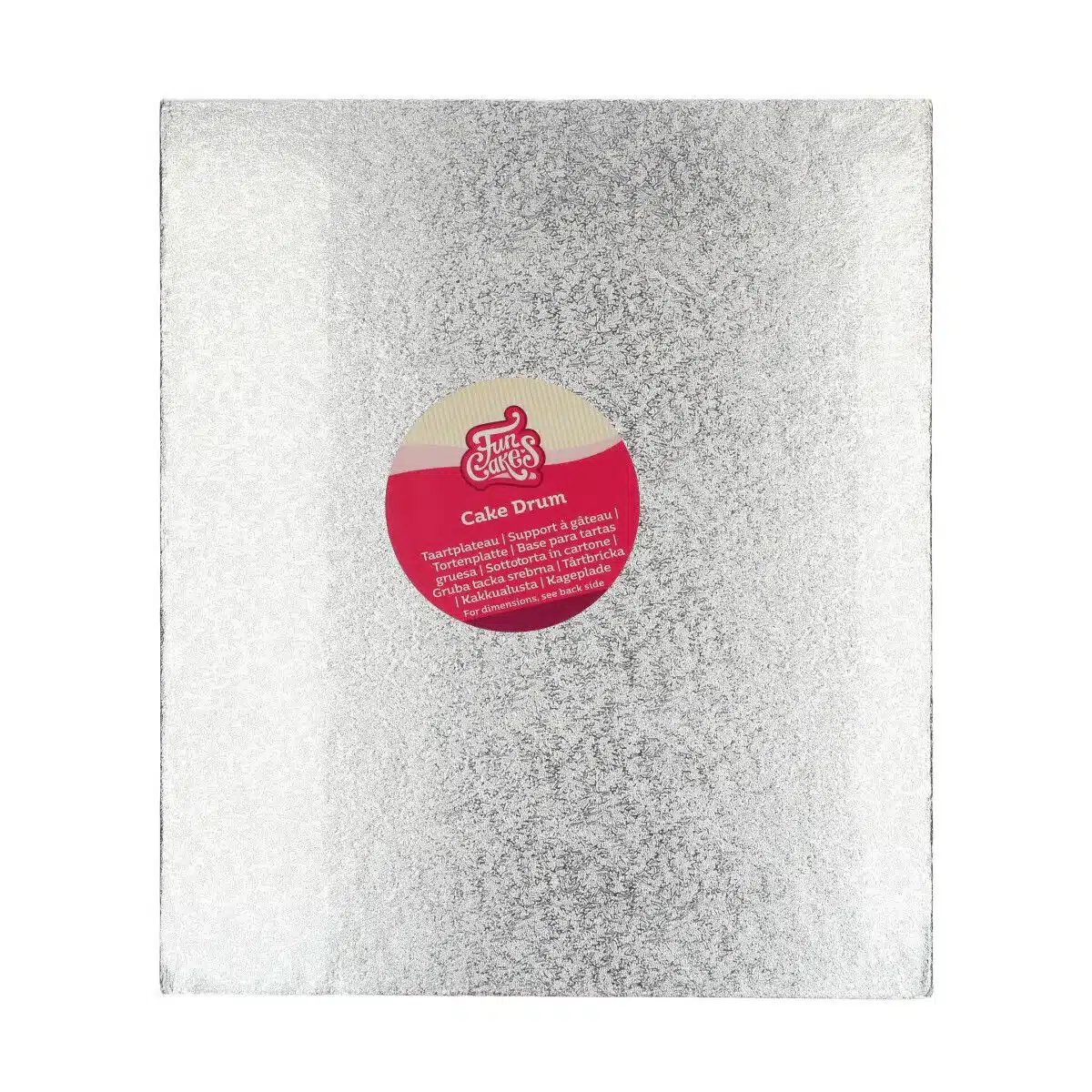 Funcakes cake drum rechthoek 35,5 x 30,5 cm - zilver bij cake, bake & love 5 Funcakes cake drum rechthoek 35,5 x 30,5 cm - zilver