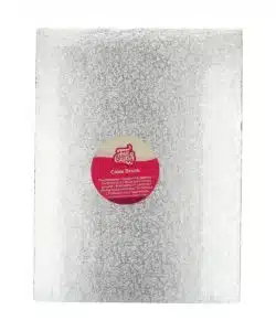 FunCakes Cake Drum Rechthoek 40,5 x 30,5 cm - Zilver