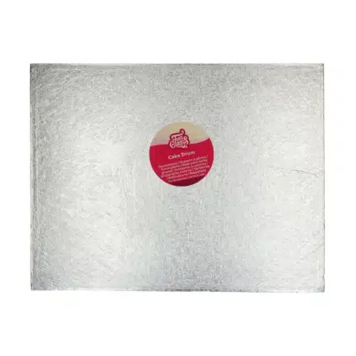 Funcakes cake drum rechthoek 45,5 x 35,5 cm - zilver