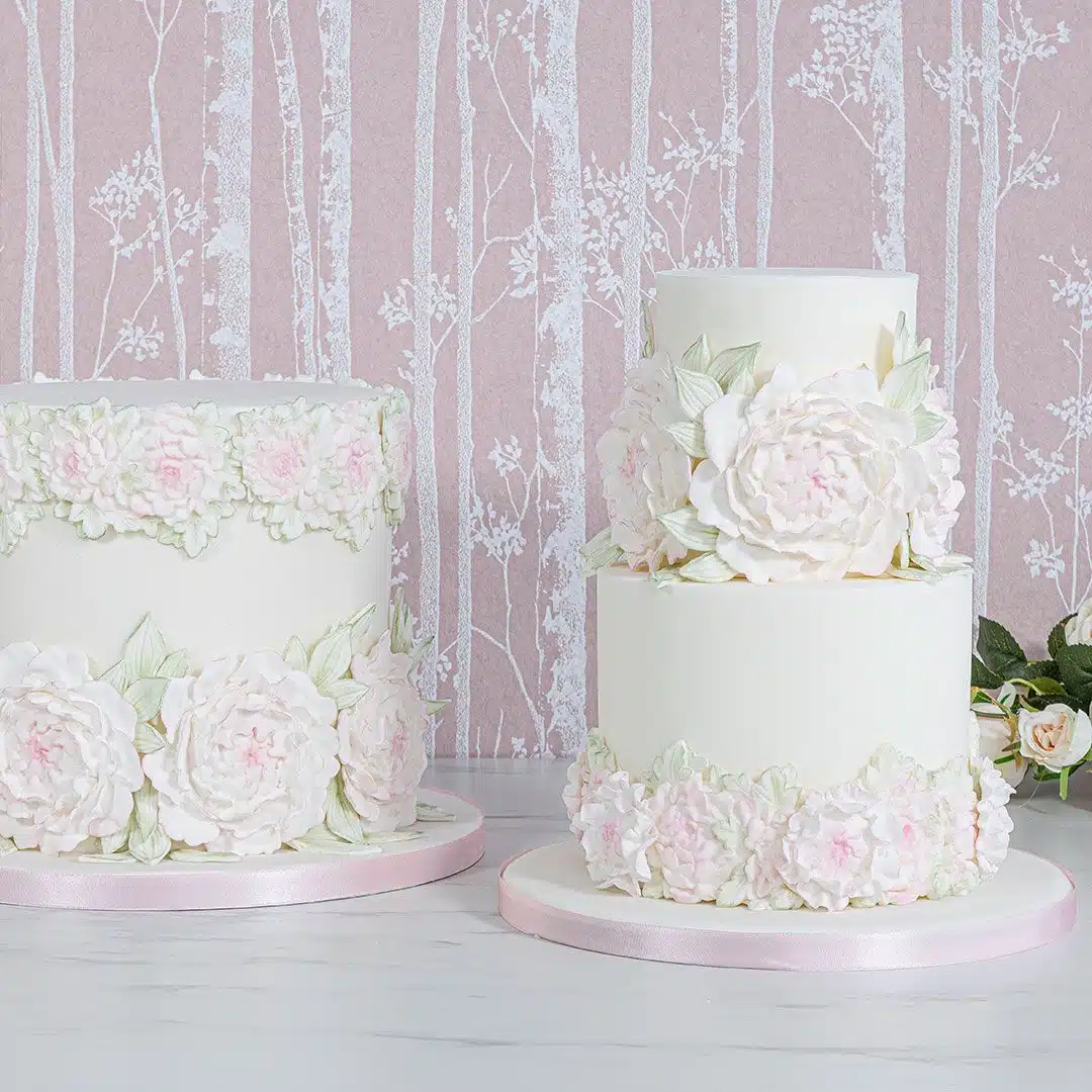 Karen davies silicone mould - pioenroos motief bij cake, bake & love 6 Karen davies silicone mould - pioenroos motief - afbeelding 2