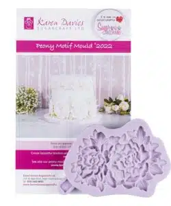 Karen Davies Silicone Mould - Pioenroos Motief