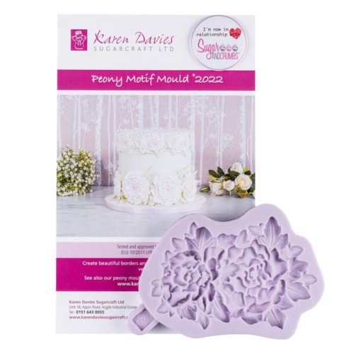 Karen davies silicone mould - pioenroos motief bij cake, bake & love 5