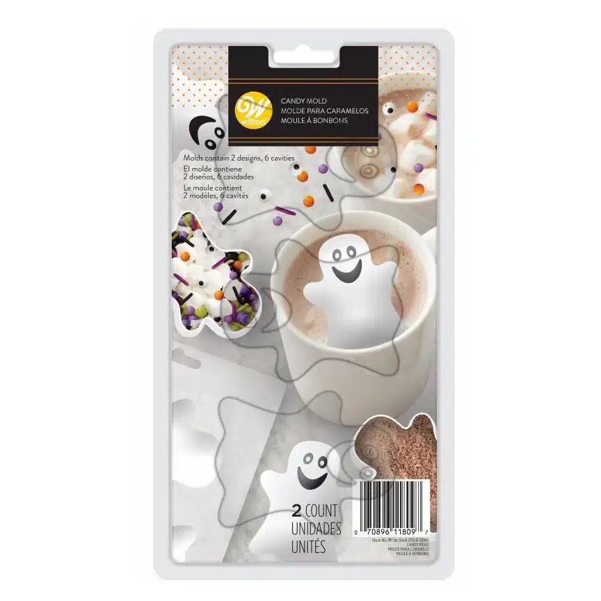 Wilton candy mold choco bomb spook set/2 bij cake, bake & love 5 Wilton candy mold choco bomb spook set/2