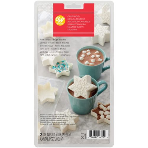 Wilton 3d warme chocolade sneeuwvlok candy mold bij cake, bake & love 5