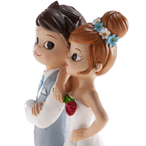 Bruidspaartje met bloem bij cake, bake & love 7