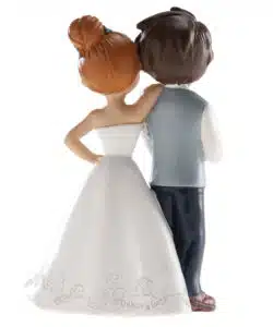 Bruidspaartje met bloem bij cake, bake & love 10