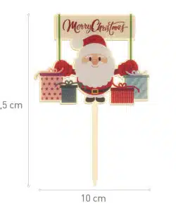 Alternative view of Caketopper Kerstman Merry Christmas