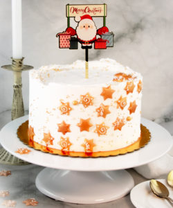 Caketopper kerstman merry christmas bij cake, bake & love 13