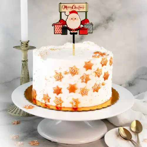 Caketopper kerstman merry christmas - afbeelding 3