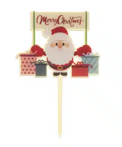 Caketopper Kerstman Merry Christmas
