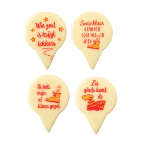 Chocolade prikkers sinterklaas liedjes 10 stuks