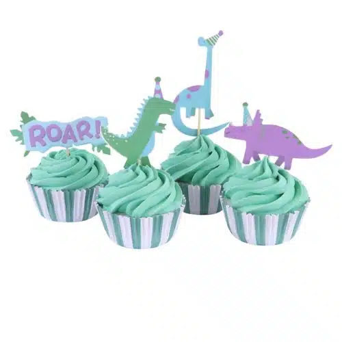 Pme cupcake set dinosaur party 24 cups & 24 prikkers - afbeelding 2