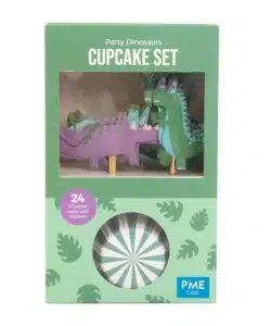 PME Cupcake Set Dinosaur Party 24 cups & 24 prikkers