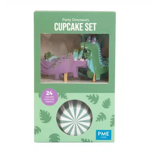 Pme cupcake set dinosaur party 24 cups & 24 prikkers
