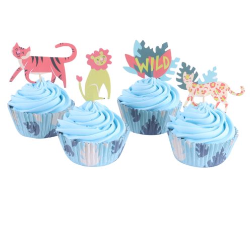 Pme cupcake set safari dieren 24 cups & 24 prikkers bij cake, bake & love 7