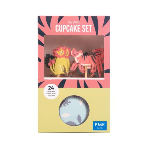 Pme cupcake set safari dieren 24 cups & 24 prikkers bij cake, bake & love 5