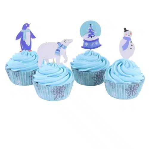 Pme cupcake set let it snow 24 cups & 24 prikkers - afbeelding 2