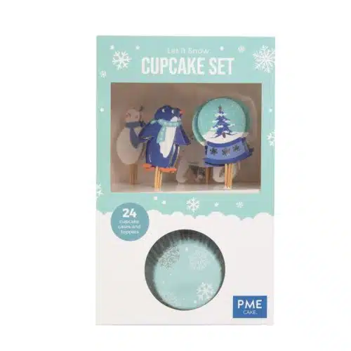 Pme cupcake set let it snow 24 cups & 24 prikkers