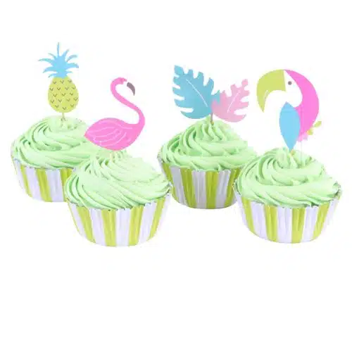 Pme cupcake set tropical 24 cups & 24 prikkers - afbeelding 2