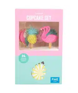 PME Cupcake Set Tropical 24 cups & 24 prikkers