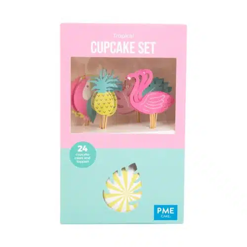 Pme cupcake set tropical 24 cups & 24 prikkers
