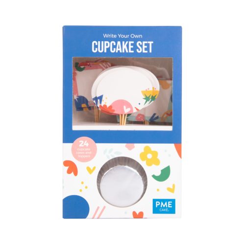 Pme cupcake set write your own message 24 cups & 24 prikkers bij cake, bake & love 5