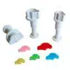 Dekofee mini plungers cars set/3 bij cake, bake & love 1