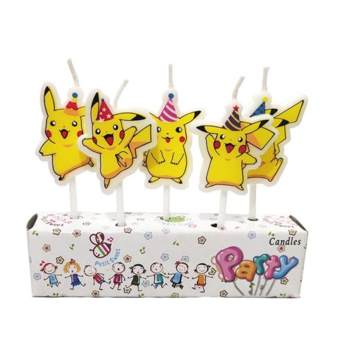 Pikachu kaarsjes set 5 bij cake, bake & love 5