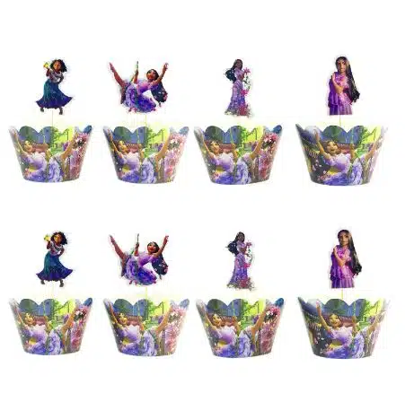 Encanto cupcake wrappers + prikkers set 12 bij cake, bake & love 5 Encanto cupcake wrappers + prikkers set 12