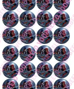 Eetbare Cupcakeprint Spiderman 3  - 24 cupcake rondjes