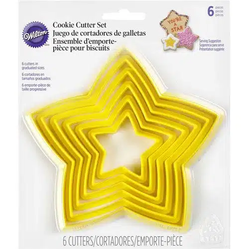 Wilton star nesting perimeter cutter set/6 bij cake, bake & love 5 Wilton star nesting perimeter cutter set/6
