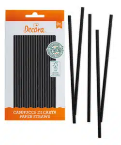 Paper Straws Black 80 stuks