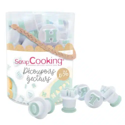 Scrapcooking emmer met 36 uitstekers cijfers & letters - afbeelding 2
