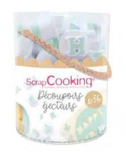 ScrapCooking Emmer met 36 Uitstekers Cijfers & Letters
