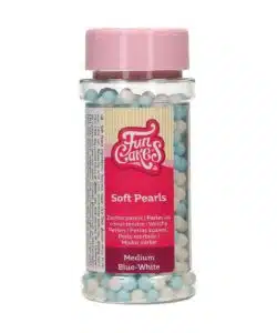 FunCakes Zachte Parels Medium Blauw/Wit 60 g