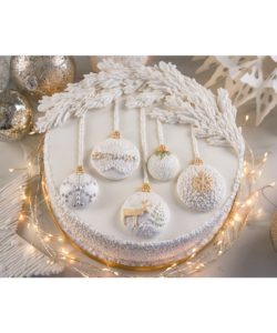 Karen davies siliconen mould - christmas baubles bij cake, bake & love 8