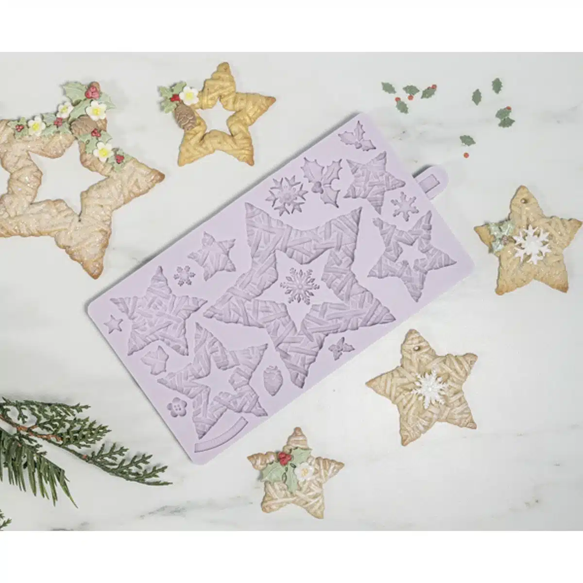 Karen davies siliconen mal - rieten sterren bij cake, bake & love 5 Karen davies siliconen mal - rieten sterren