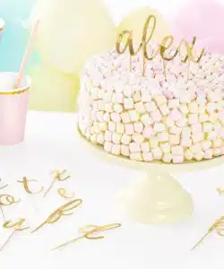 Alternative view of PartyDeco Cake Toppers Alfabet Goud pk/53