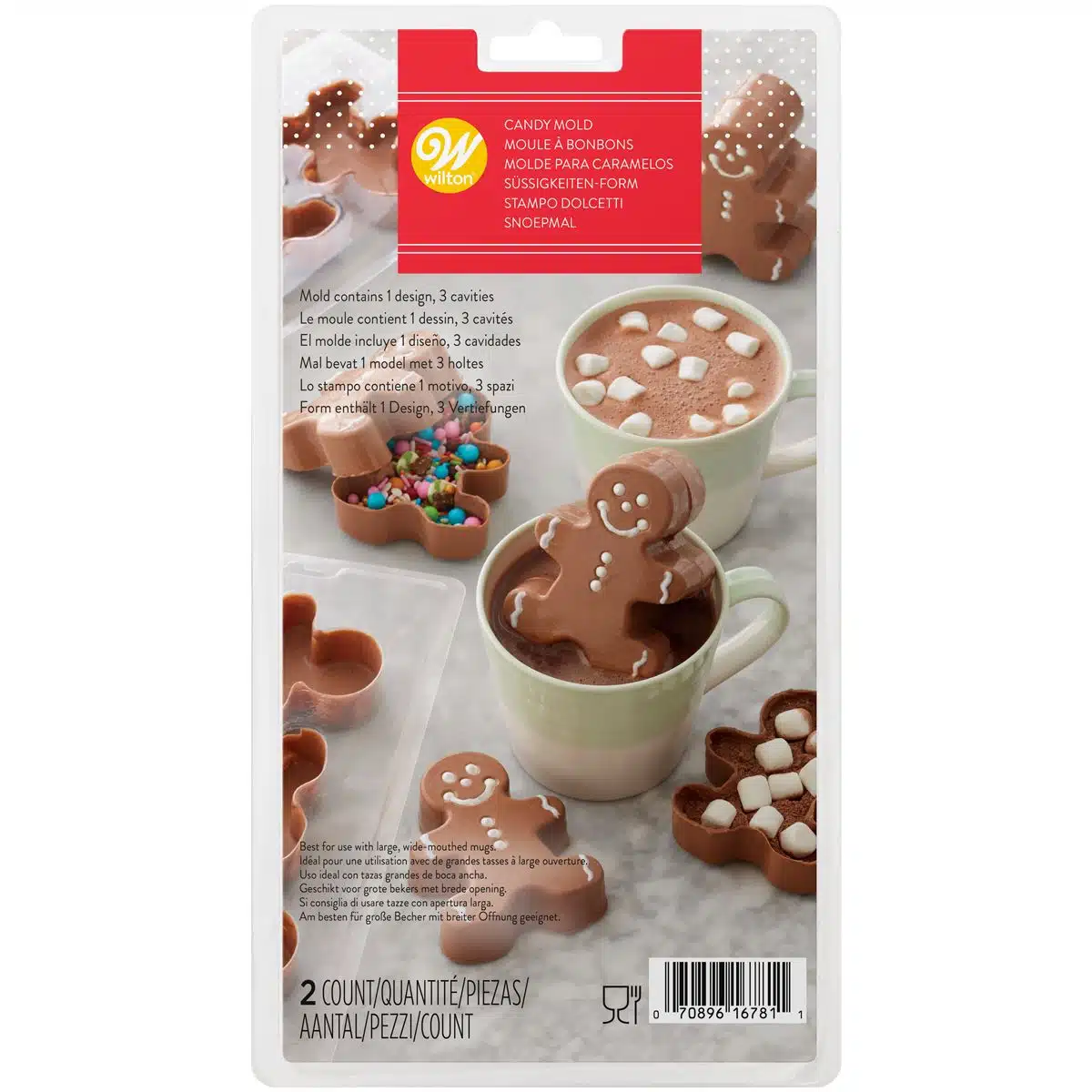 Gingerbread man hot chocolate bombs pakket bij cake, bake & love 6 Gingerbread man hot chocolate bombs pakket - afbeelding 2