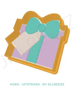 Uitsteker + Stencil Set Kado met Strik en Label