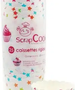 Cupcake bakjes karton sterren pk/25