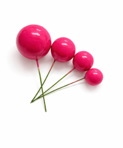 Cake Bubbles Hot Pink Glanzend set 4