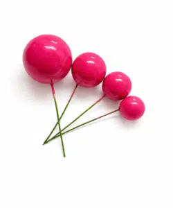 Cake Bubbles Hot Pink Glanzend set 4