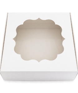 Koekjes doos met venster 20 x 20 x 5 cm