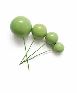 Cake Bubbles Pastel Green Glanzend set 4