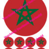 Marokkaanse vlag 18 cm rond + 8 cupcakes bij cake, bake & love 3