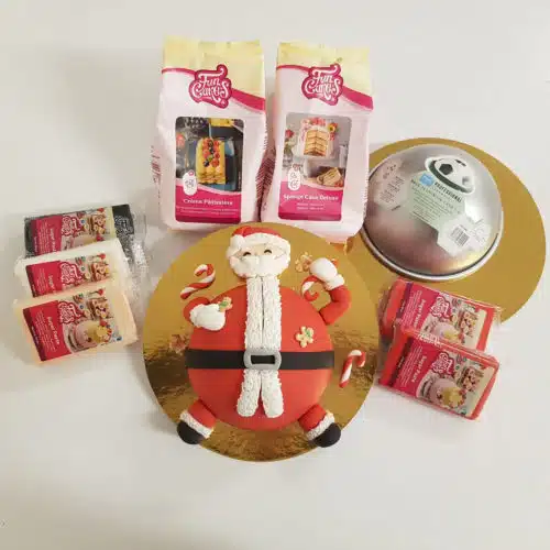 Kerstman taart pakket + bol bakvorm