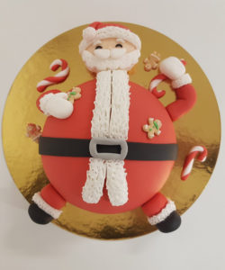 Kerstman taart pakket + bol bakvorm bij cake, bake & love 9
