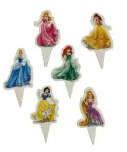 Prinsessen Cupcake prikkers 24 stuks versie 2